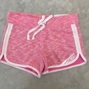 New With Tags Justice Active Dolphin Girls Shorts Size 8 Pink Comfy Cute